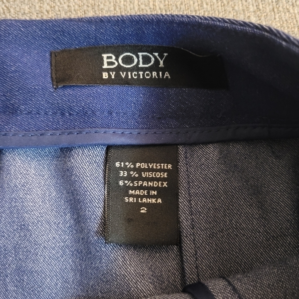 Body by Victoria's Secret Blue Casual Office Minimalist Pencil Skirt Size 2 - Picture 4 of 5